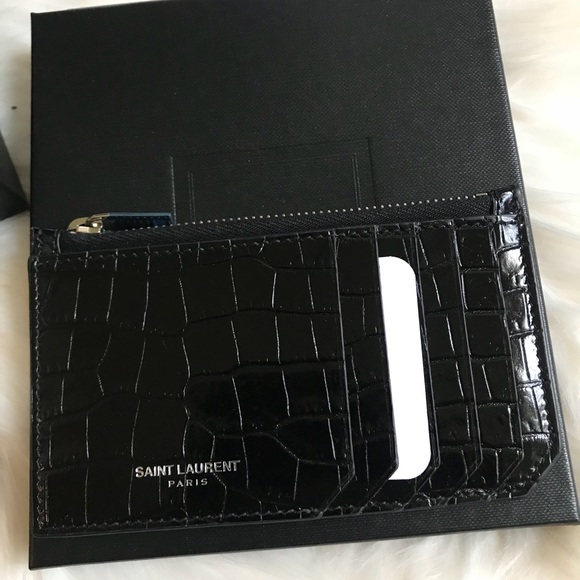 SOLD❌YSL Fragments Zipped Cardholder - Picture 2 of 7